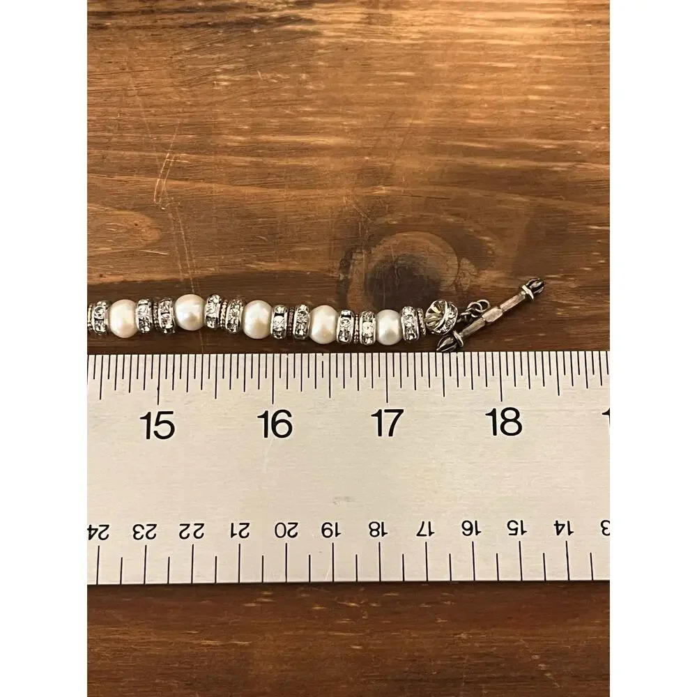 Ralph Lauren Sterling Silver Faux Pearl Necklace Bracelet Set RL 925 - Picture 8 of 9